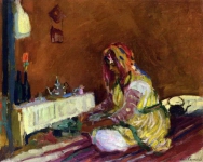 Charles Camoin - Morrican Girl Serving Tea